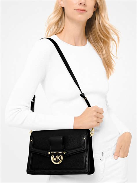 Jessie Medium Pebbled Leather Shoulder Bag 